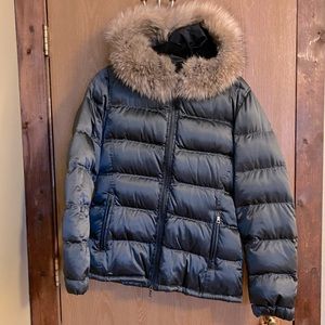 Women’s Prada puffer jacket with fur hood